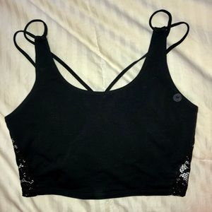 Never worn American Eagle lace-back crop top